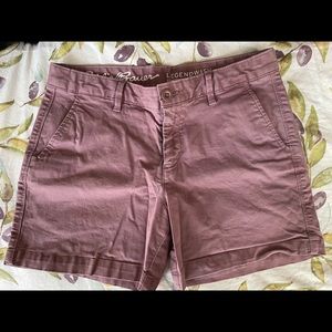 Eddie Bauer lilac Legendwash stretch shorts 6